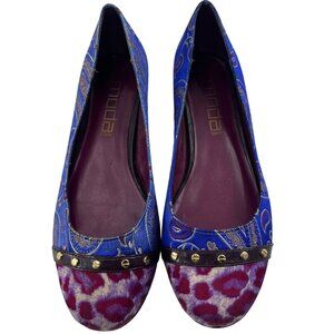 Moda Spana Womens Paisley & Leopard Flats Size 6M